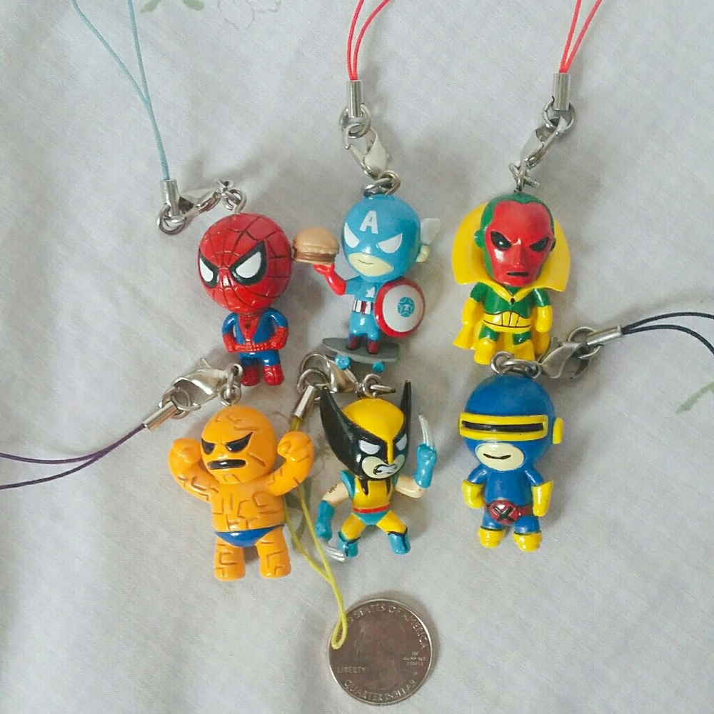 Tokidoki Marvel series 1 phone charms/keychains